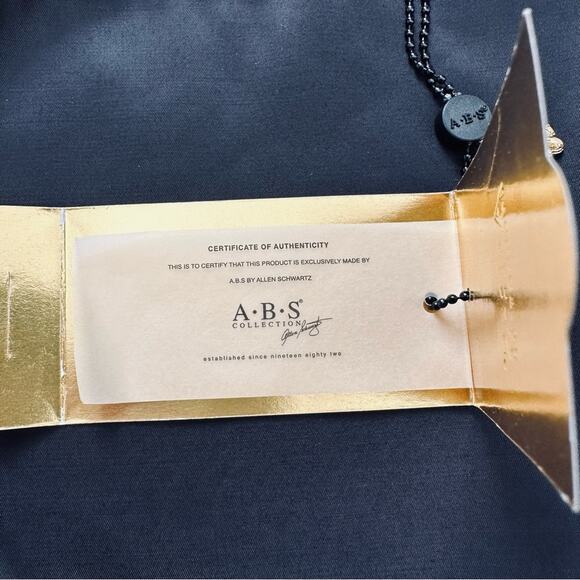 A.B.S. Allen Schwartz Dress Black Side Ruffle Side Zip Sleeveless LBD Size 2 NEW - Picture 10 of 12